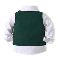 Load image into Gallery viewer, 3 Pieces Set Baby Kid Boys Solid Color Shirts Vests Waistcoats And Pants Wholesale 221216263
