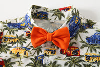 Load image into Gallery viewer, 2 Pieces Set Baby Kid Boys Beach Tropical Car Plant Bow Shirts And Solid Color Shorts Wholesale 221216275
