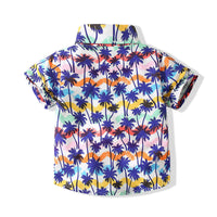 Load image into Gallery viewer, Baby Kid Boys Tropical print Plant Beach Shirts Wholesale 221216277
