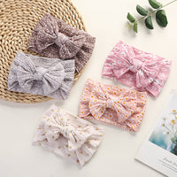 Load image into Gallery viewer, Girls Flower Bow Print Accessories Headwear Wholesale 221216281
