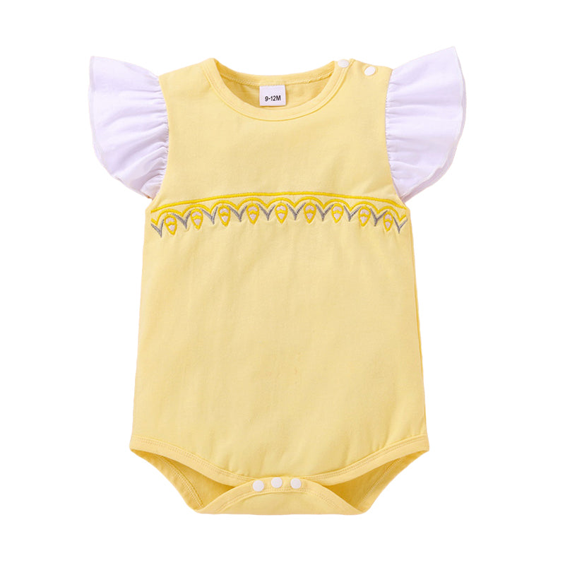 Baby Girls Embroidered Rompers Wholesale 221216288