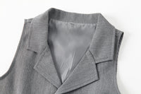 Load image into Gallery viewer, 3 Pieces Set Baby Kid Boys Solid Color Bow Shirts Vests Waistcoats And Pants Wholesale 221216290
