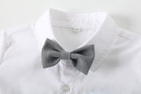 Load image into Gallery viewer, 3 Pieces Set Baby Kid Boys Solid Color Bow Shirts Vests Waistcoats And Pants Wholesale 221216290
