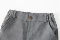 Load image into Gallery viewer, 3 Pieces Set Baby Kid Boys Solid Color Bow Shirts Vests Waistcoats And Pants Wholesale 221216290
