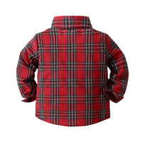 Load image into Gallery viewer, 2 Pieces Set Baby Kid Boys Birthday Party Checked Bow Shirts And Solid Color Jumpsuits Wholesale 221216292
