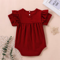 Load image into Gallery viewer, Baby Girls Flower Embroidered Rompers Wholesale 221216296
