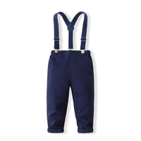 Load image into Gallery viewer, 2 Pieces Set Baby Kid Boys Birthday Party Bow Shirts And Solid Color Jumpsuits Wholesale 221216300
