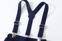 Load image into Gallery viewer, 2 Pieces Set Baby Kid Boys Birthday Party Bow Shirts And Solid Color Jumpsuits Wholesale 221216300
