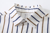 Load image into Gallery viewer, 2 Pieces Set Baby Kid Boys Birthday Party Striped Bow Shirts And Solid Color Rompers Wholesale 221216309
