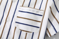 Load image into Gallery viewer, 2 Pieces Set Baby Kid Boys Birthday Party Striped Bow Shirts And Solid Color Rompers Wholesale 221216309
