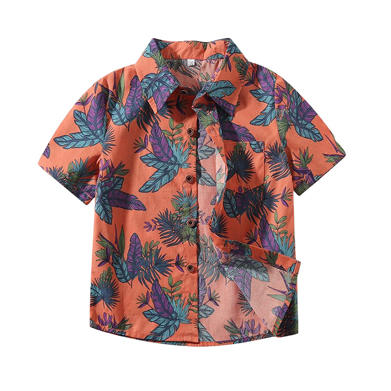 Baby Kid Boys Tropical print Shirts Wholesale 221216312