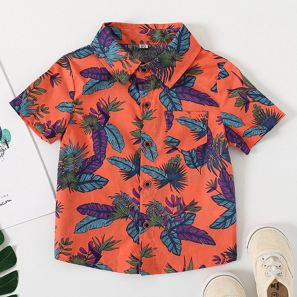 Baby Kid Boys Tropical print Shirts Wholesale 221216312