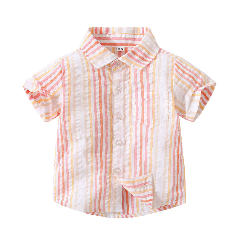 Baby Kid Boys Striped Shirts Wholesale 221216326