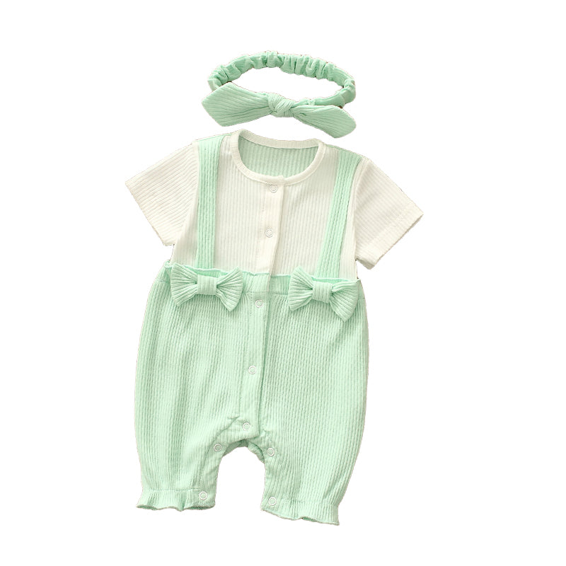 Baby Unisex Solid Color Bow Rompers Accessories Headwear Wholesale 221216334