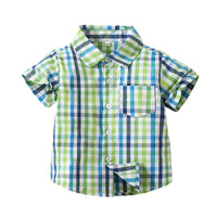 Load image into Gallery viewer, Baby Kid Boys Color-blocking Checked Shirts Wholesale 221216344

