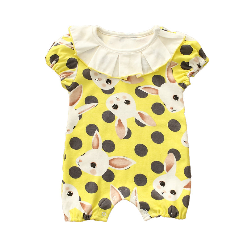 Baby Girls Polka dots Animals Print Jumpsuits Wholesale 221216352