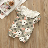 Load image into Gallery viewer, Baby Girls Polka dots Animals Print Jumpsuits Wholesale 221216352
