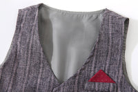 Load image into Gallery viewer, 3 Pieces Set Baby Kid Boys Dressy Party Solid Color Vests Waistcoats And Bow Shirts And Pants Suits Wholesale 221216358
