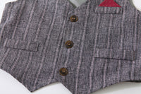 Load image into Gallery viewer, 3 Pieces Set Baby Kid Boys Dressy Party Solid Color Vests Waistcoats And Bow Shirts And Pants Suits Wholesale 221216358
