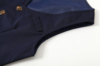 Load image into Gallery viewer, 3 Pieces Set Baby Kid Boys Dressy Party Solid Color Vests Waistcoats And Bow Shirts And Pants Suits Wholesale 221216360
