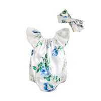 Load image into Gallery viewer, Baby Girls Flower Lace Print Rompers Wholesale 221216361

