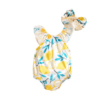 Load image into Gallery viewer, Baby Girls Flower Lace Print Rompers Wholesale 221216361
