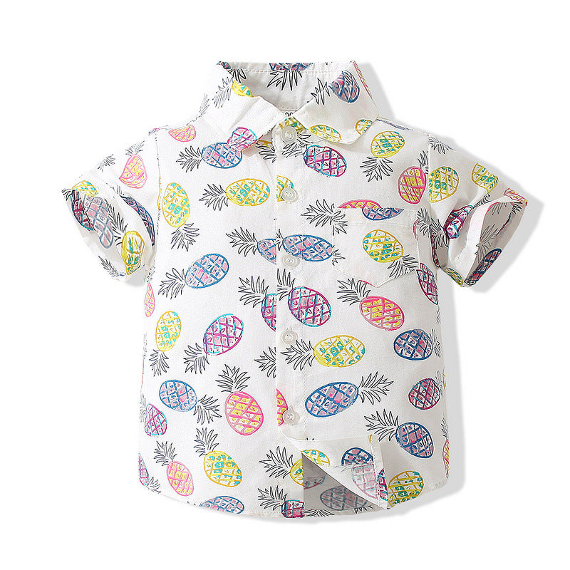 Baby Kid Boys Fruit Print Shirts Wholesale 221216363