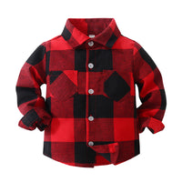 Load image into Gallery viewer, Baby Kid Boys Color-blocking Checked Shirts Wholesale 221216386
