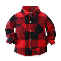 Load image into Gallery viewer, Baby Kid Boys Color-blocking Checked Shirts Wholesale 221216386
