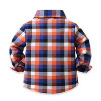 Load image into Gallery viewer, Baby Kid Boys Color-blocking Checked Shirts Wholesale 221216389
