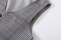 Load image into Gallery viewer, 3 Pieces Set Baby Kid Boys Birthday Party Bow Shirts And Checked Vests Waistcoats And Pants Wholesale 221216398
