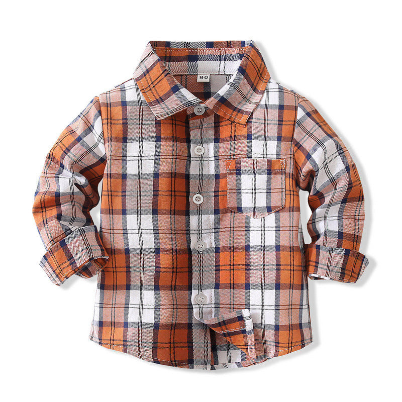 Baby Kid Boys Checked Shirts Wholesale 221216404