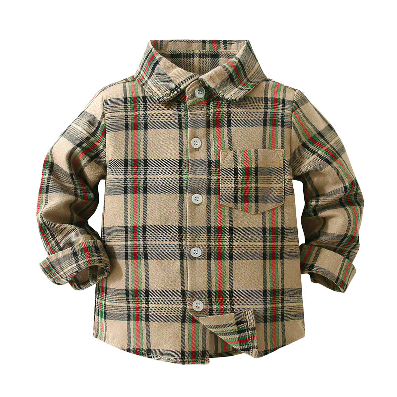 Baby Kid Boys Checked Shirts Wholesale 221216411