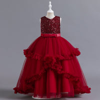 Load image into Gallery viewer, Kid Big Kid Girls Bow Christmas Birthday Party Dresses Princess Dresses Wholesale 221216416
