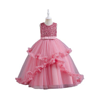 Load image into Gallery viewer, Kid Big Kid Girls Bow Christmas Birthday Party Dresses Princess Dresses Wholesale 221216416

