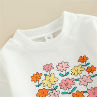 Load image into Gallery viewer, Baby Kid Girls Letters Flower Print Tops Wholesale 221216421
