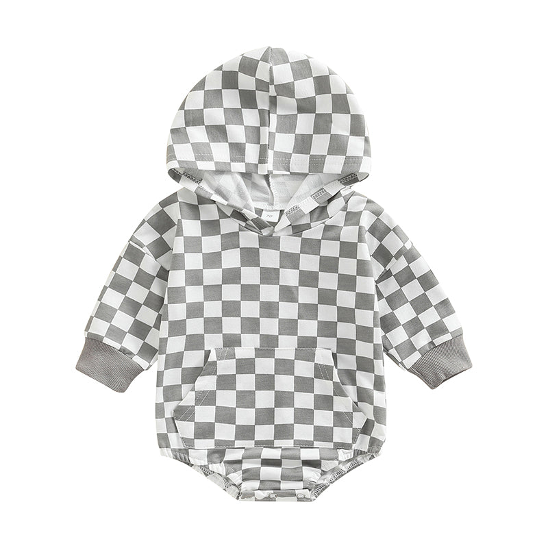 Baby Kid Unisex Checked Rompers Wholesale 221216423