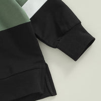 Load image into Gallery viewer, 2 Pieces Set Baby Kid Unisex Color-blocking Hoodies Swearshirts And Solid Color Pants Wholesale 221216426
