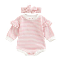 Load image into Gallery viewer, Baby Girls Color-blocking Rompers Wholesale 221216431
