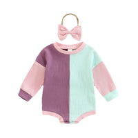 Load image into Gallery viewer, Baby Girls Color-blocking Rompers Accessories Headwear Wholesale 221216433
