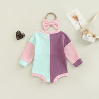 Load image into Gallery viewer, Baby Girls Color-blocking Rompers Accessories Headwear Wholesale 221216433
