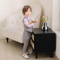 Load image into Gallery viewer, 3 Pieces Set Baby Kid Boys Birthday Striped Shirts Solid Color Vests Waistcoats And Pants Wholesale 221216436
