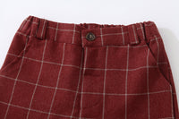 Load image into Gallery viewer, 3 Pieces Set Baby Kid Boys Birthday Party Solid Color Bow Shirts Checked Vests Waistcoats And Pants Wholesale 221216439
