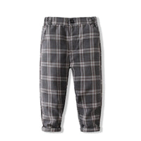 Load image into Gallery viewer, 3 Pieces Set Baby Kid Boys Birthday Party Solid Color Bow Shirts Checked Vests Waistcoats And Pants Wholesale 221216442
