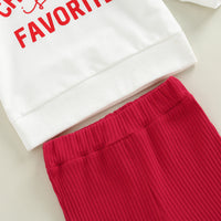 Load image into Gallery viewer, 2 Pieces Set Baby Kid Girls Christmas Letters Hoodies Swearshirts And Solid Color Pants Wholesale 221216447
