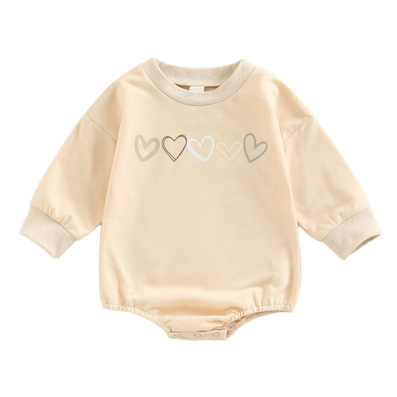 Baby Unisex Love heart Print Rompers Wholesale 221216448