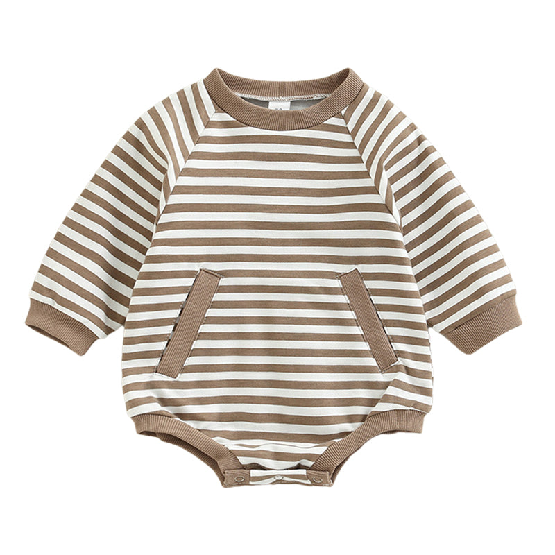 Baby Unisex Striped Rompers Wholesale 221216450
