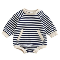 Load image into Gallery viewer, Baby Unisex Striped Rompers Wholesale 221216450
