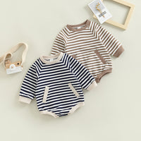Load image into Gallery viewer, Baby Unisex Striped Rompers Wholesale 221216450
