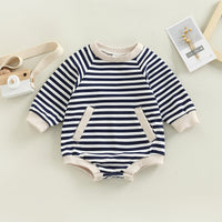 Load image into Gallery viewer, Baby Unisex Striped Rompers Wholesale 221216450

